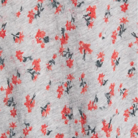 NWT Lucky Brand Small Peititie Gray Floral Ruffle - Picture 4 of 10